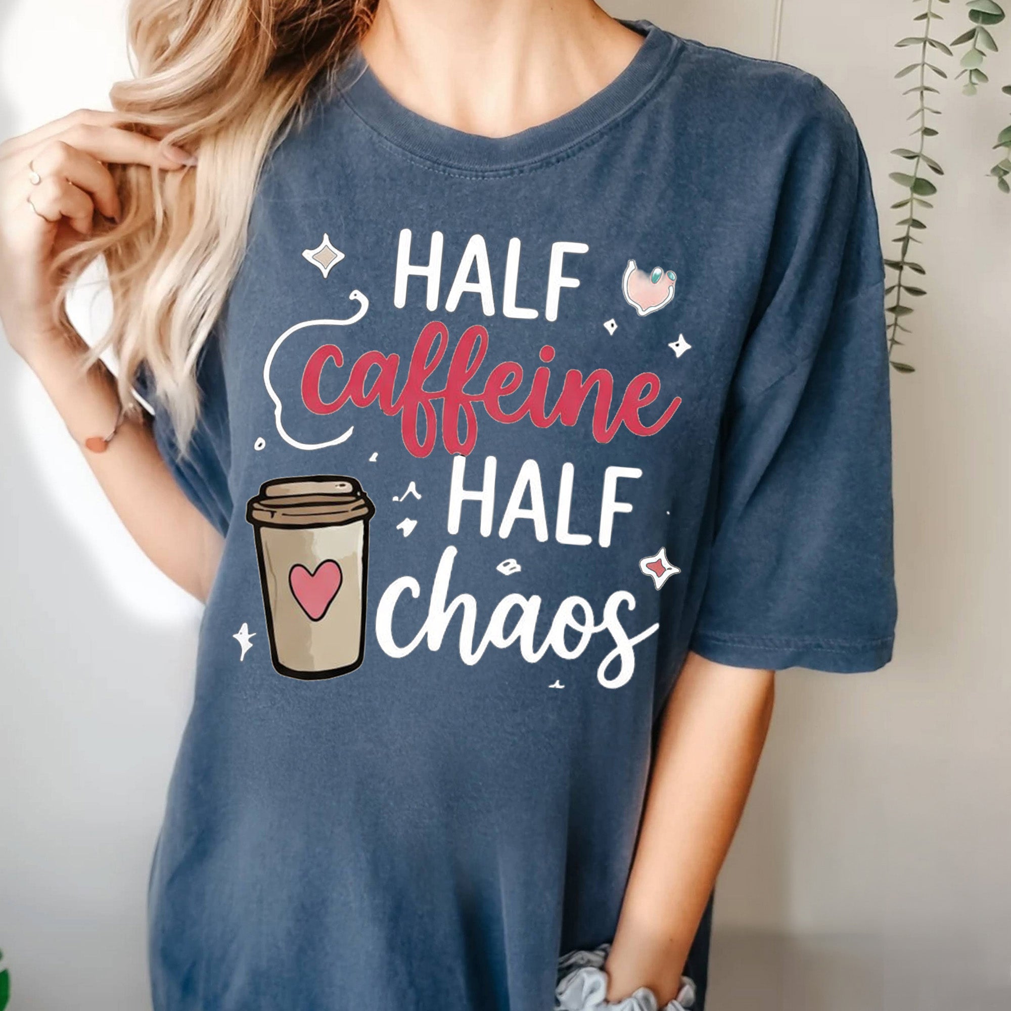 Half Caffeine Half Chaos Nurse Shirt, Funny Nurse Tee, RN Coffee Lover Shirt, Nurse Life Shirt, Nursing Student Gift, Cute Nurse Gift