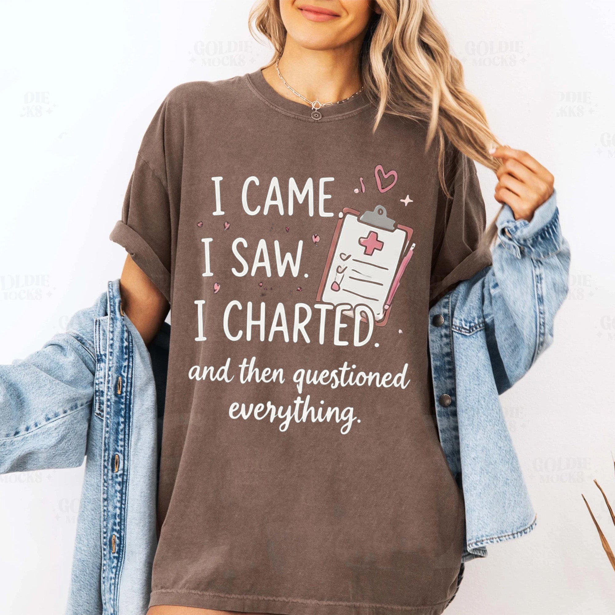 I Came I Saw I Charted Nurse Shirt, Funny Nurse Tee, RN Humor Shirt, Nurse Life Shirt, Nursing Student Gift, Cute Nurse Gift Idea