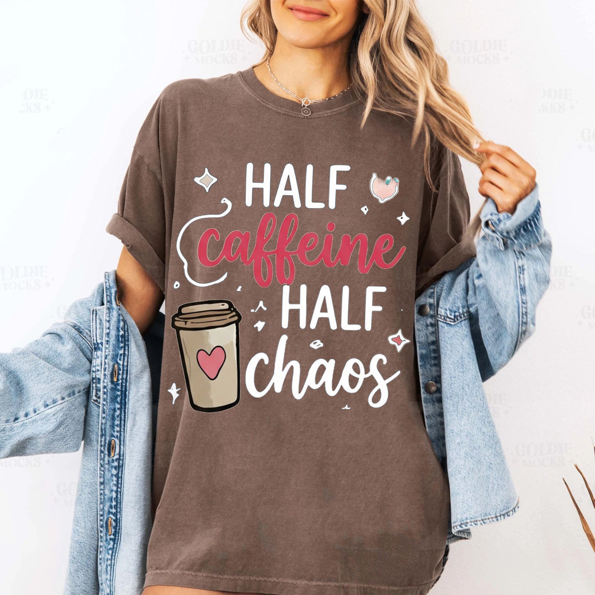 Half Caffeine Half Chaos Nurse Shirt, Funny Nurse Tee, RN Coffee Lover Shirt, Nurse Life Shirt, Nursing Student Gift, Cute Nurse Gift