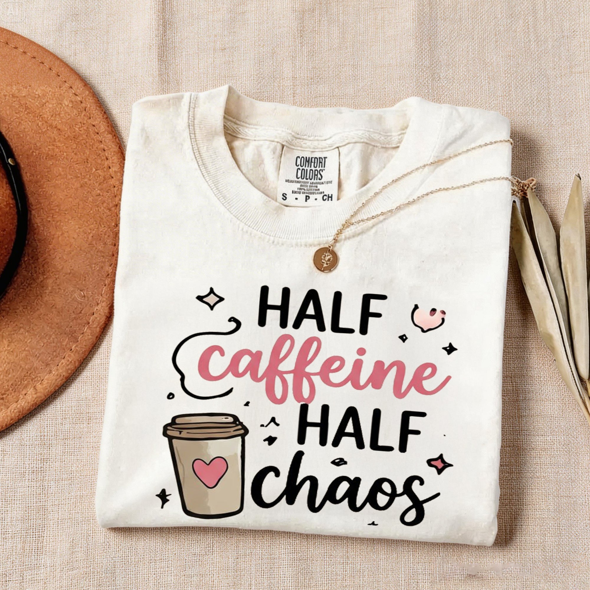 Half Caffeine Half Chaos Nurse Shirt, Funny Nurse Tee, RN Coffee Lover Shirt, Nurse Life Shirt, Nursing Student Gift, Cute Nurse Gift