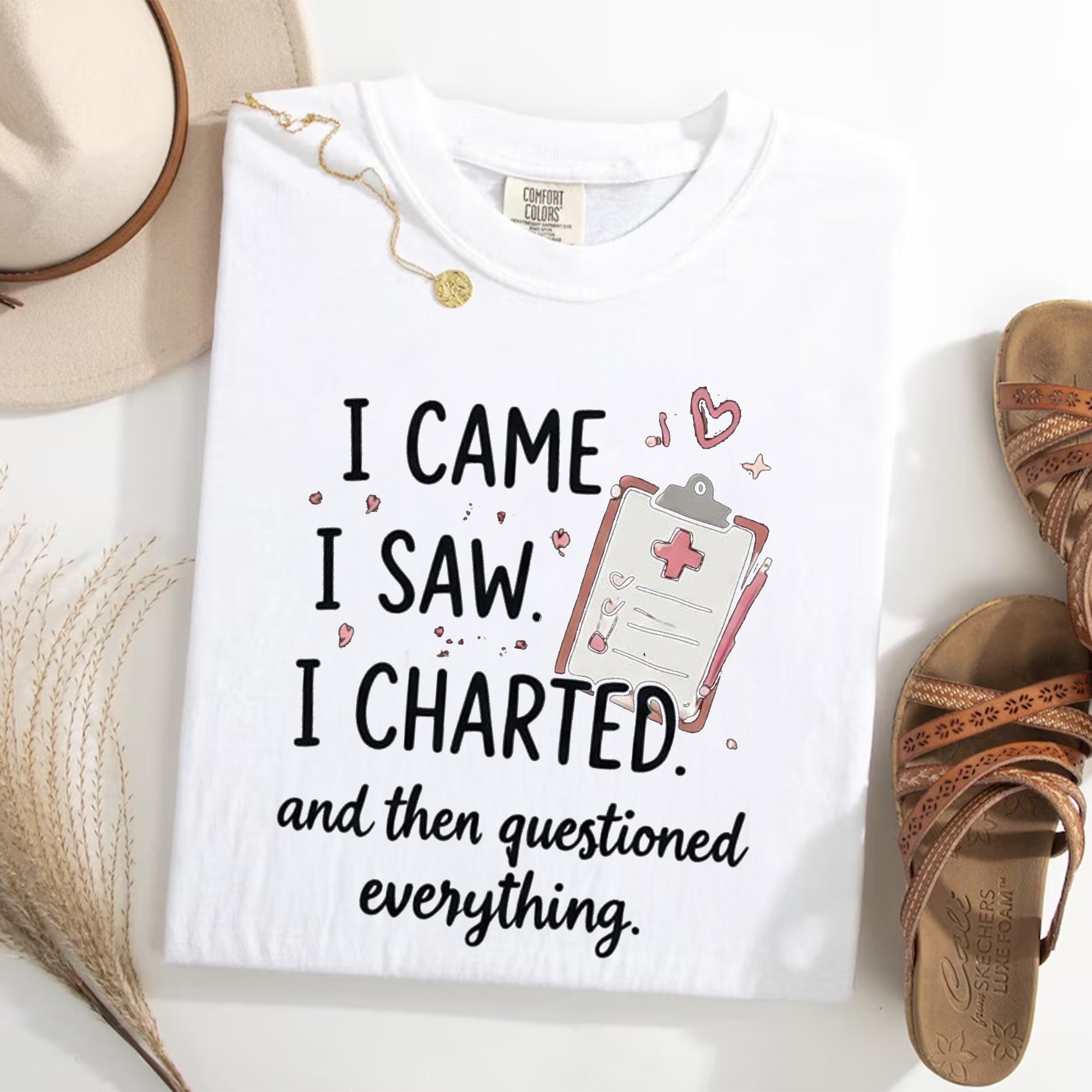 I Came I Saw I Charted Nurse Shirt, Funny Nurse Tee, RN Humor Shirt, Nurse Life Shirt, Nursing Student Gift, Cute Nurse Gift Idea
