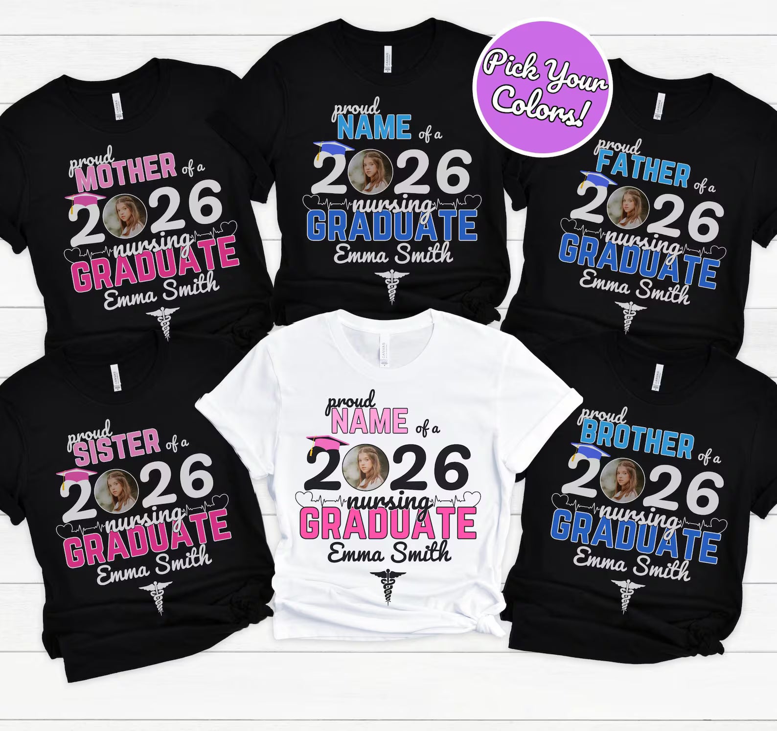 Nursing Graduation Shirts Personalized Nursing Graduation Shirts Nurse Graduation Family Shirts Nursing Personalized Class Of 2026 Shirt