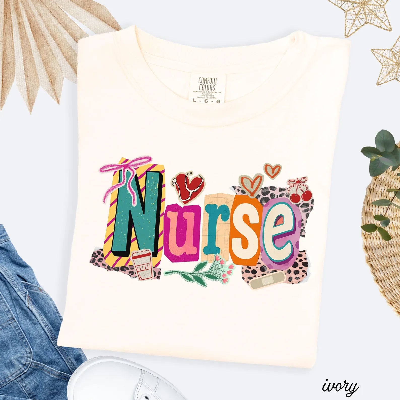 Nurse Shirt Retro Comfort colors Cute Nurse Tee Registered Nurse Shirt Nurse Gift for Women RN Nurse Tee Nurse Appreciation Shirt Colorful