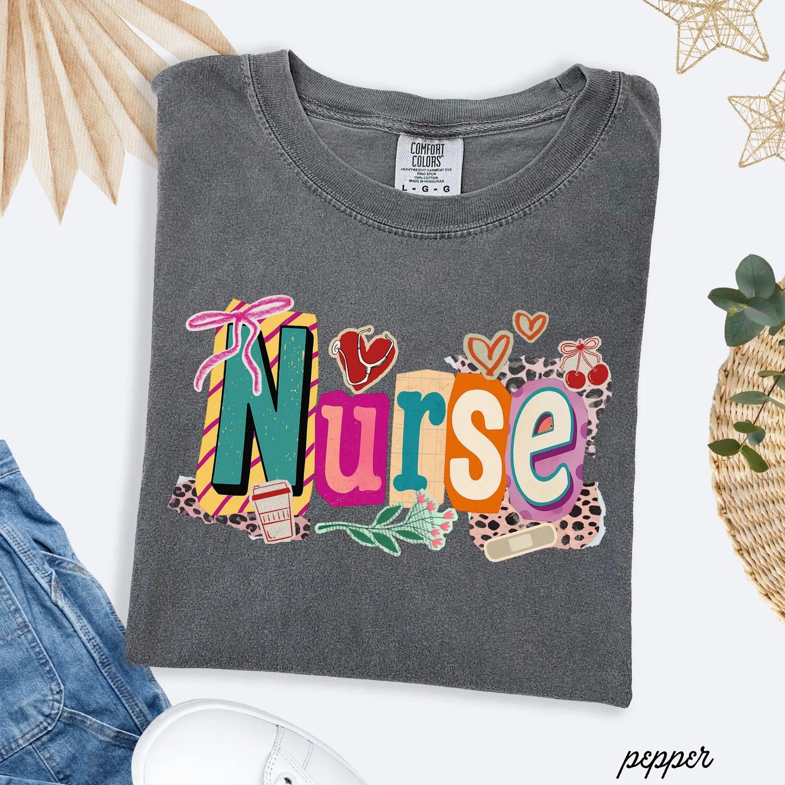 Nurse Shirt Retro Comfort colors Cute Nurse Tee Registered Nurse Shirt Nurse Gift for Women RN Nurse Tee Nurse Appreciation Shirt Colorful