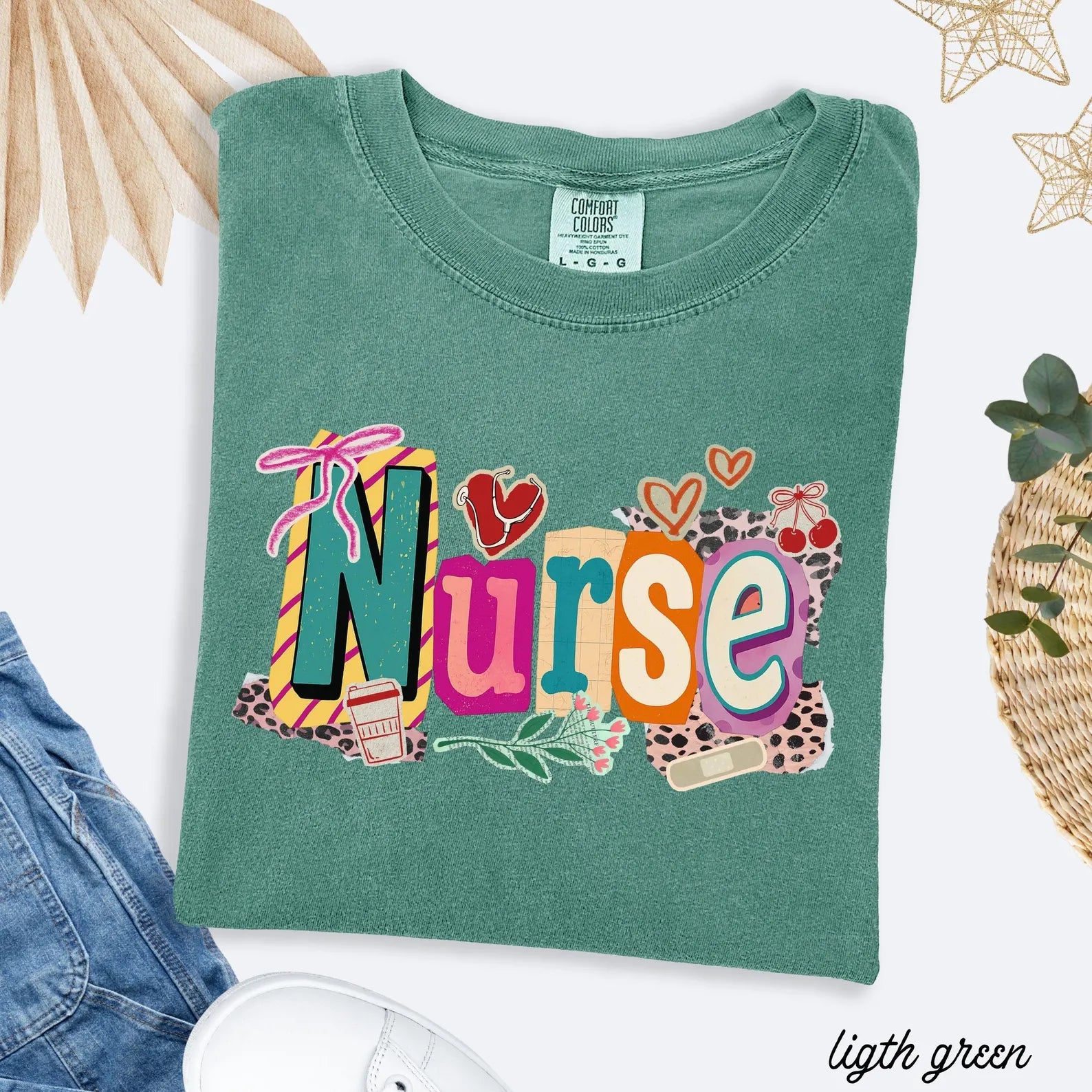 Nurse Shirt Retro Comfort colors Cute Nurse Tee Registered Nurse Shirt Nurse Gift for Women RN Nurse Tee Nurse Appreciation Shirt Colorful