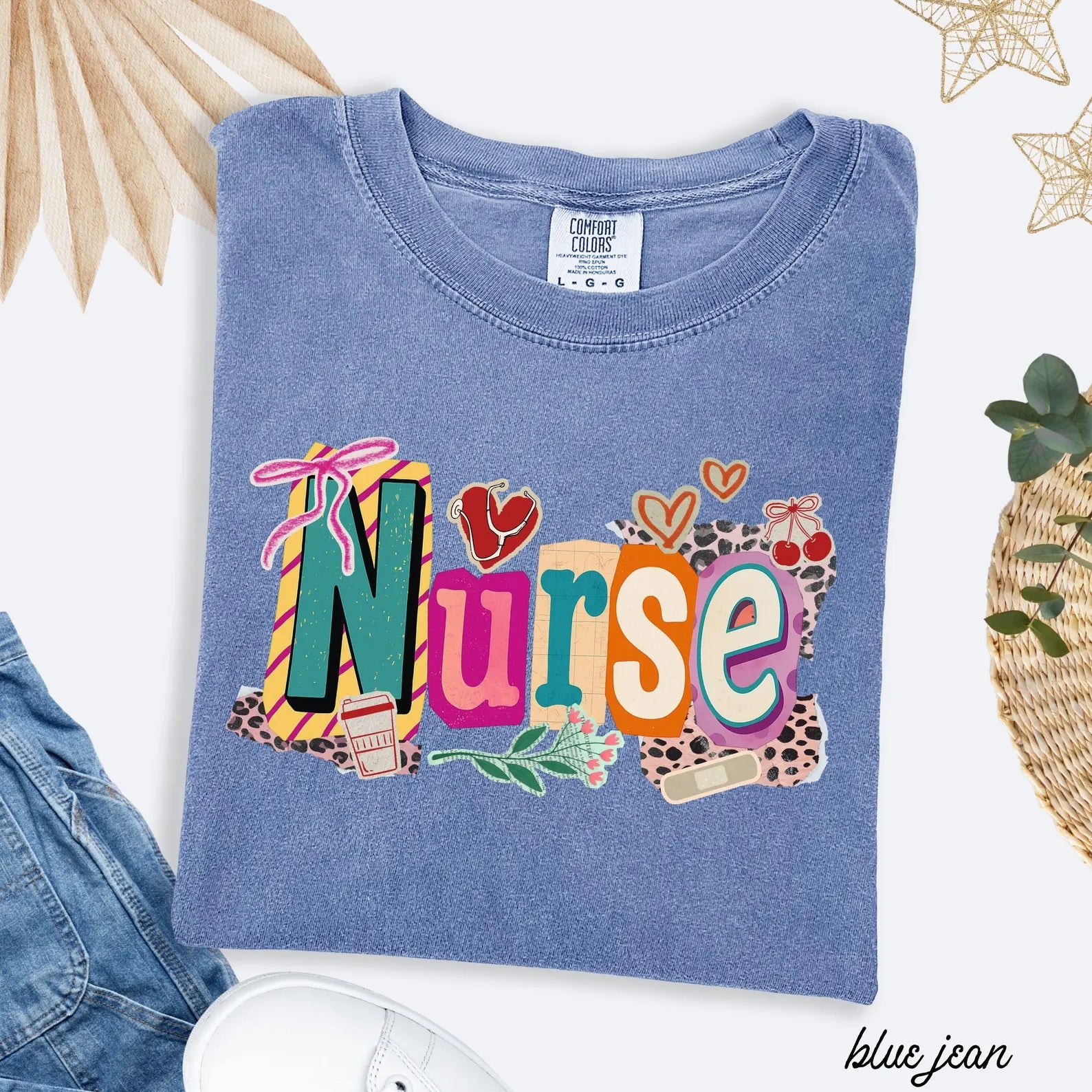 Nurse Shirt Retro Comfort colors Cute Nurse Tee Registered Nurse Shirt Nurse Gift for Women RN Nurse Tee Nurse Appreciation Shirt Colorful