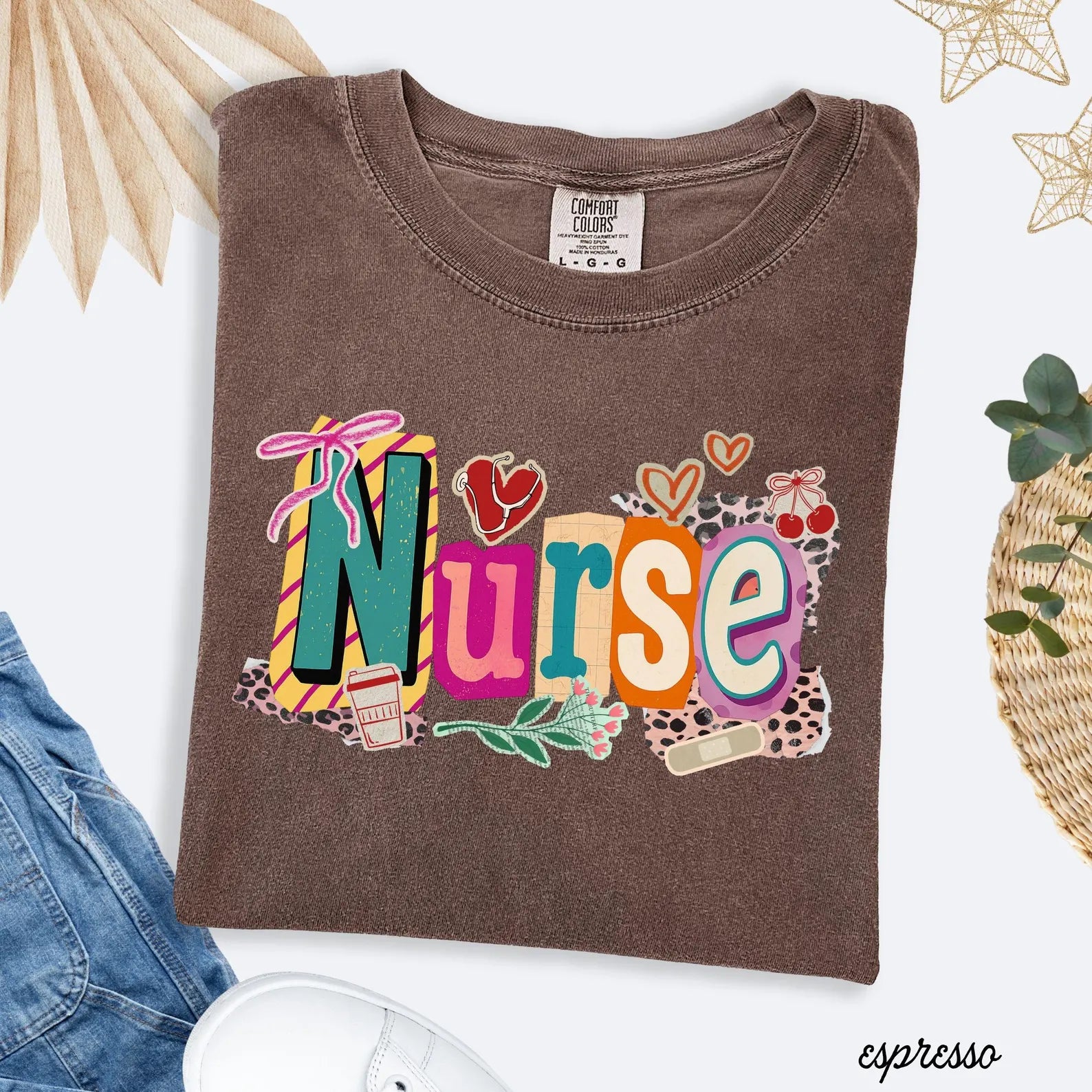 Nurse Shirt Retro Comfort colors Cute Nurse Tee Registered Nurse Shirt Nurse Gift for Women RN Nurse Tee Nurse Appreciation Shirt Colorful