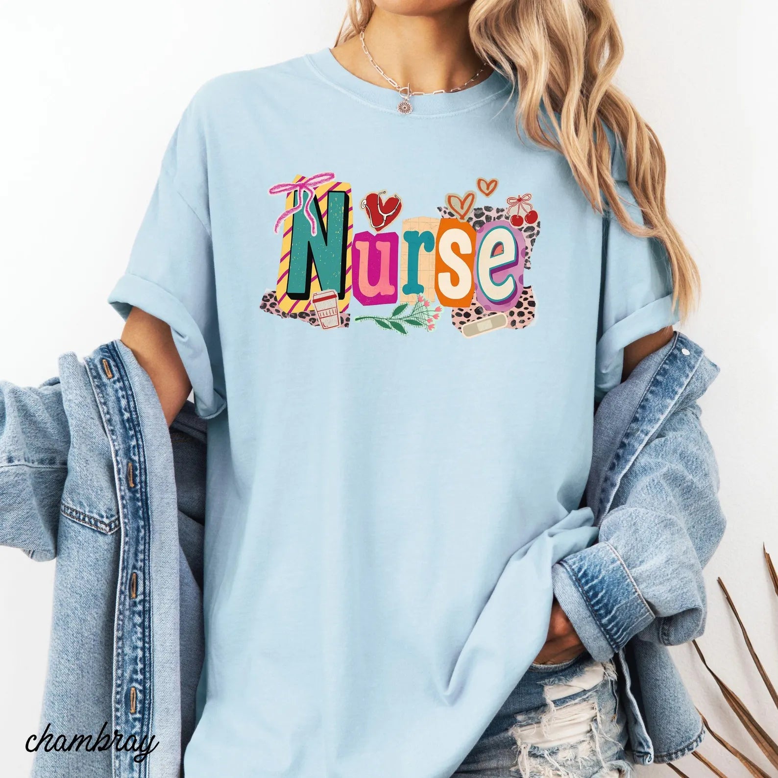 Nurse Shirt Retro Comfort colors Cute Nurse Tee Registered Nurse Shirt Nurse Gift for Women RN Nurse Tee Nurse Appreciation Shirt Colorful